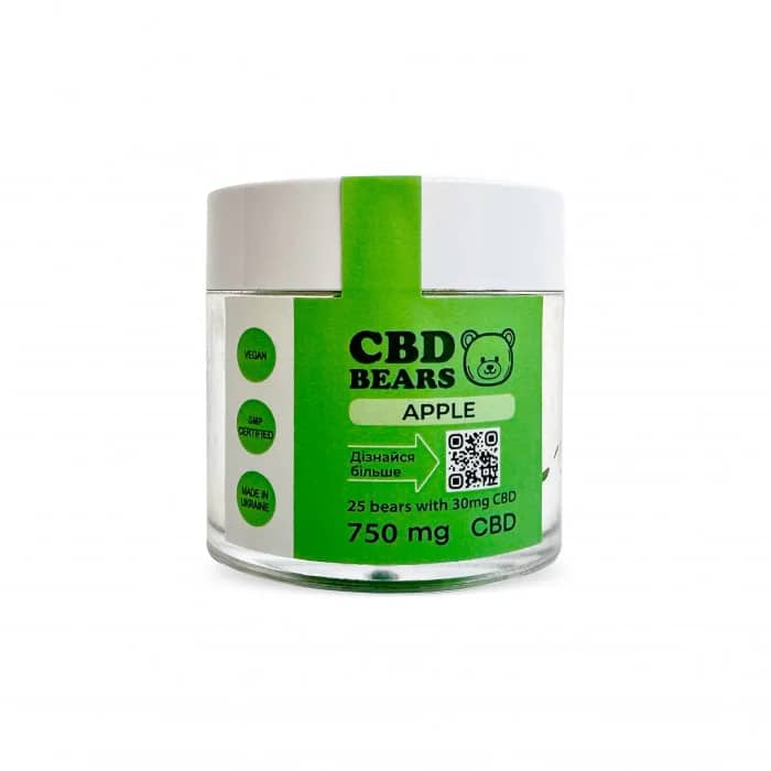 CBD Full Spectrum Ведмедики Recovery Яблоко 750 мг (25 шт)
