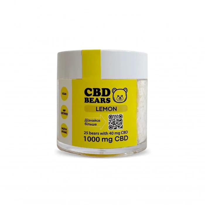 CBD Желейні Ведмедики Deep Relax Лимон з Магнієм 1000мг: Забудьте про Безсоння!