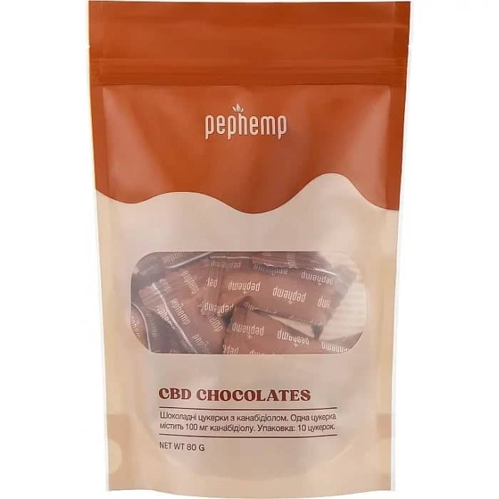 Шоколадные конфеты CBD 100 мг — 10 шт