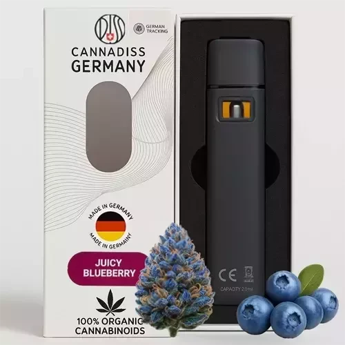 Одноразовий TAC Вейп Cannadiss Juicy Blueberry 1 мл - Легальна альтернатива ТГК