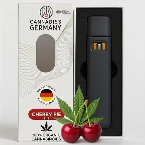 Одноразовий TAC Вейп Cannadiss Cherry Pie 1 мл - Легальна альтернатива ТГК