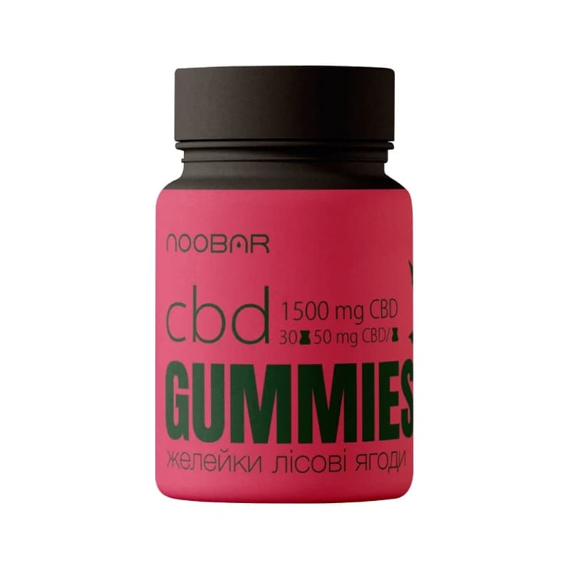 Желейные CBD мишки Noobar – Банка (30 шт) Лесные ягоды