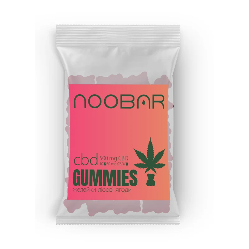 Желейні CBD ведмедики Noobar – Зіп пакет (10 шт) Лісові ягоди